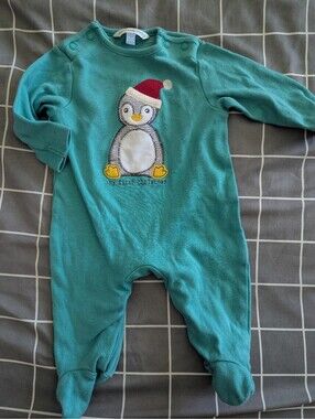 John Lewis my first Christmas penguin romper